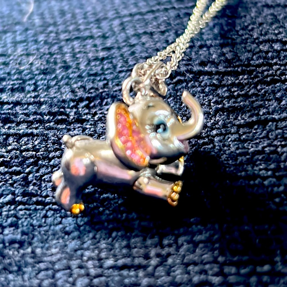 I love you grandma elephant charm necklace